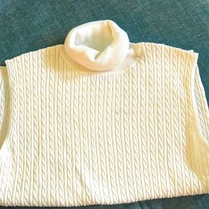 Ralph Lauren White Sleeveless Turtleneck